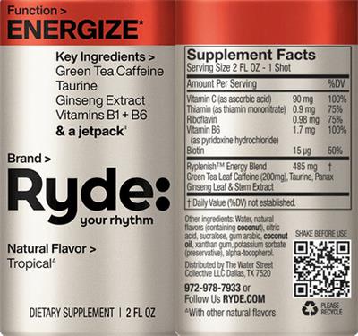 Energize Tropical label