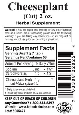 Cheeseplant label