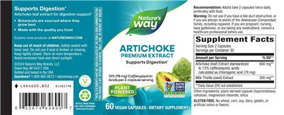 Artichoke Premium Extract label