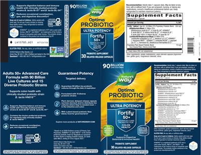 Fortify Optima 50+ Probiotic 90 Billion label