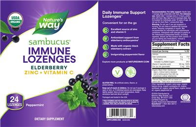 Sambucus Immune Lozenges Peppermint label