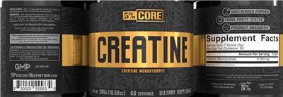 Creatine label