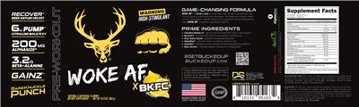 Woke AFx BKFC BareKnuckle Punch Lemonade Flavor label