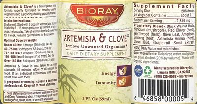 Artemisia & Clove label