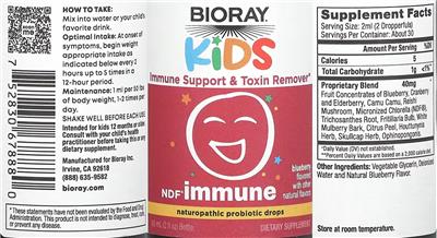 NDF Immune Blueberry label