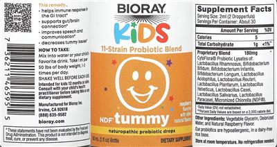 NDF Tummy Raspberry label