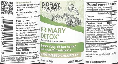 Primary Detox label