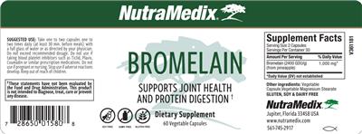 Bromelain label