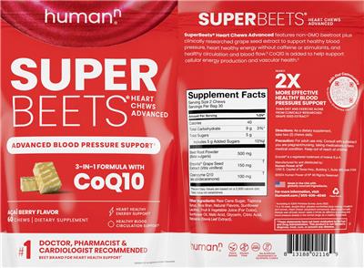 Super Beets Acai Berry Flavor label