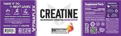 Creatine Fruit Punch label