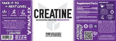 Creatine Unflavored label