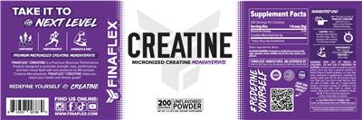 Creatine Unflavored label