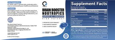 Brain Booster Nootropics label