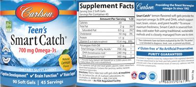 Smart Catch Natural Lemon Flavor label