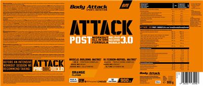 Attack 3.0 Orange Flavour label