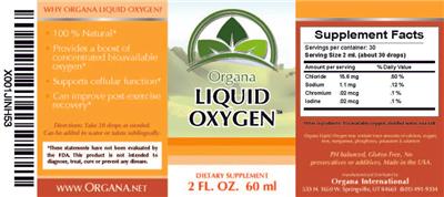 Liquid Oxygen label