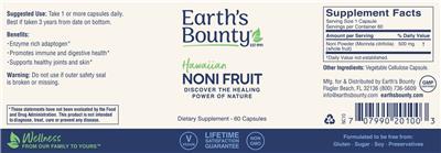 Hawaiian Noni Fruit label