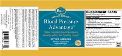 Blood Pressure Advantage label