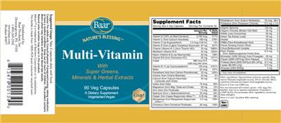 Multi-Vitamin label