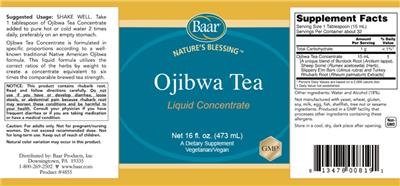Ojibwa Tea label