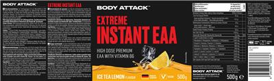 Extreme Instant EAA Ice Tea Lemon Flavour label