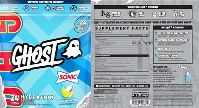 Hydration Sonic Ocean Water label