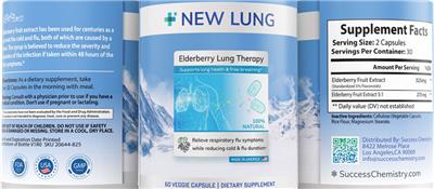 Elderberry Lung Therapy label
