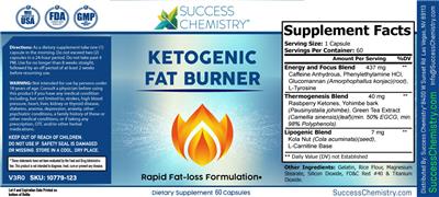 Ketogenic Fat Burner label
