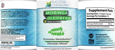 Moringa Oleifrera label