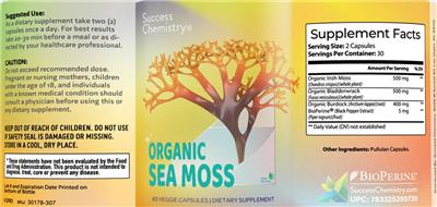 Organic Sea Moss label