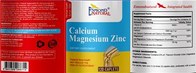 Calcium Magnesium Zinc label