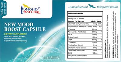 New Mood Boost Capsule label