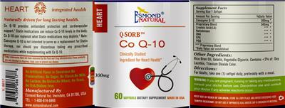 Q-Sorb Co Q-10 300 mg label