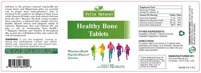 Healthy Bone Tablets label
