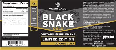 Black Snake Gold label