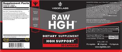 Raw HGH label