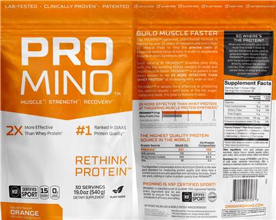 Rethink Protein Orange label