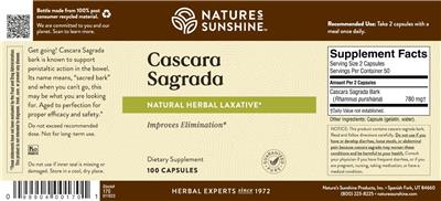 Cascara Sagrada label