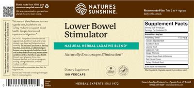Lower Bowel Stimulator label