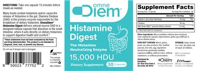 Histamine Digest 15,000 HDU label