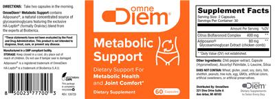 Metabolic Support label