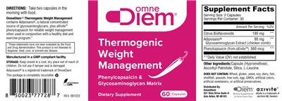 Thermogenic Weight Management label