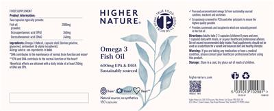 Omega 3 Fish Oil label