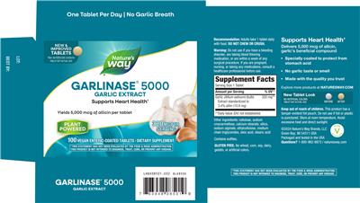 Garlinase 5000 320 mg label