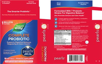 Complete Probiotic Pearls 1 Billion label