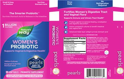 Women's Probiotic Pearls 1 Billion label