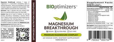 Magnesium Breakthrough label