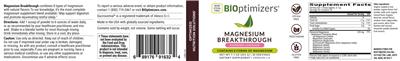 Magnesium Breakthrough Raspberry-Lemonade label