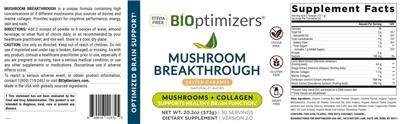 Mushroom Breakthrough Salted Caramel label