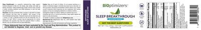 Sleep Breakthrough Blue Berry Dreams label